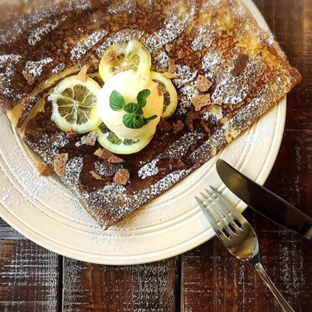 Single pancake iron - square frame - 40cm diameter